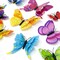 Wrapables 3D Double Wings Butterfly Decorative Wall Decor Stickers, Decals for Bedroom (24 pcs)